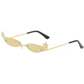 Wrap Personality Sunglasses Star Sunglasses Creative Sunglasses Fashion Man Women Sunglasses - F - CK18TM5K984 $18.91