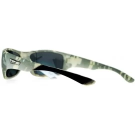 Rectangular Xloop Mens Sunglasses Matted Camo Camouflage Print Rectangular Shades - Gray Camo - C81875OOH5D $12.94