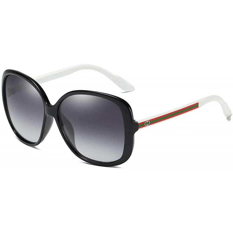 Square Women's Fashion Vintage Polarized TAC Sunglasses Round Frame 100% UV protection - B - CC198NA6CZC $12.97