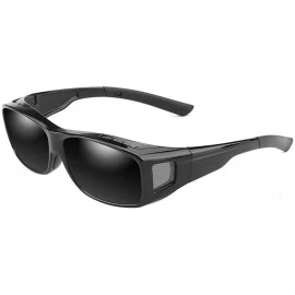Goggle Wear Over Prescription Glasses Sunglasses Polarized Women Men - Black - CE18UXNEZ22 $33.84