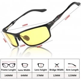 Sport Night Driving Glasses-Night Vision HD Glasses for Driving Polarized Driving Glasses for Men and Women - 6128black - C41...