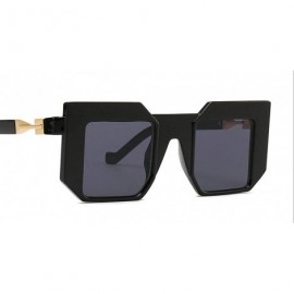 Square Retro Square Sunglasses Luxury Geometric Sun Glasses For Women Fashion Glasses Brand Designer Shades - CG18MDEHNKY $15.13