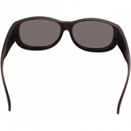 Goggle Fitover Polarized Sunglasses for Women Men-Wrap around sunglasses-UV400 protection - Black/Grey - CQ18QK2WMER $31.92
