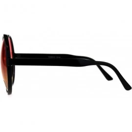 Oversized Womens Hippie Groove Tie Dye Gradient Lens Plastic Round Sunglasses - Red Orange - CY18DK48TMW $13.67