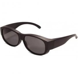 Goggle Fitover Polarized Sunglasses for Women Men-Wrap around sunglasses-UV400 protection - Black/Grey - CQ18QK2WMER $31.92