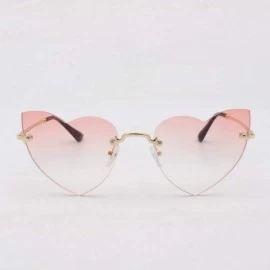 Rimless Polarized Protection Sunglasses Rimless Sunglass - Pink - CN19039C85W $8.86