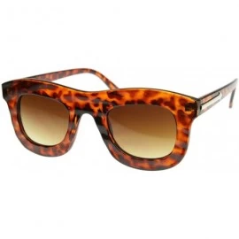 Aviator Stylish Unique Runway Fashion Bold Thick Frame Sunglasses (Tortoise) - CK1191BUQ7D $13.16