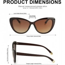 Cat Eye Cat Eye Sunglasses For Women - Fashion Polarized Sunglasses with UV Protection for Driving/Shopping/Sunbathing - C118...