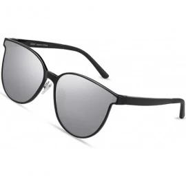 Round Polarized Fashion Round Sunglasses For Women And Men Oversized Vintage Cat Eye Glasses 100% UV Protection - C21940N7U3Z...