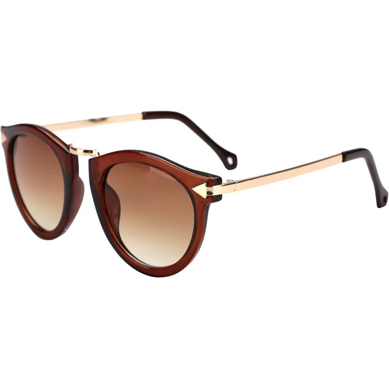 Wayfarer Women's Vintage Arrow Style Designer Polarized Sunglasses LSPZ8888 - Brown - CC12O5L965C $34.48