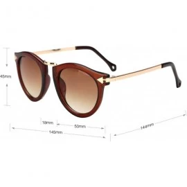 Wayfarer Women's Vintage Arrow Style Designer Polarized Sunglasses LSPZ8888 - Brown - CC12O5L965C $34.48