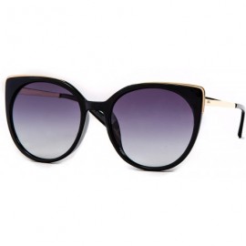 Oversized Theodore Cat-Eye Polarized Women's Sunglasses - CX18YKH0O4Q $41.60