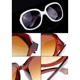 Oversized Women's Retro Vintage Style Shades Fashion Oversized Sunglasses Outdoor Driving Eyewear Glasses - White - C618TA92R...