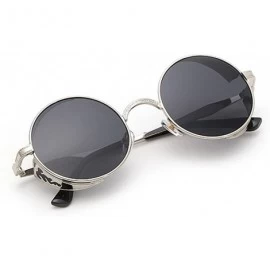 Aviator Women Men Summer Vintage Pattern Retro Round Gradient Color Glasses Fashion Aviator Mirror Lens Travel Sunglasses - C...