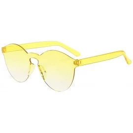 Rectangular Colored Sunglasses Mirrored Birthday - Yellow - C918SY2IR32 $14.78