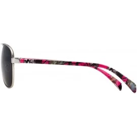 Aviator Pink Camouflage Polarized Sunglasses for Women Western Design - Hot Pink Camo - CY123C2JASV $18.37