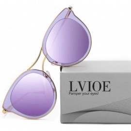 Sport Cat Eye Mirrored Polarized Sunglasses for Women - Fashion Cat Eye sunglasses for Driving 100% UV400 Protection - CO18U5...