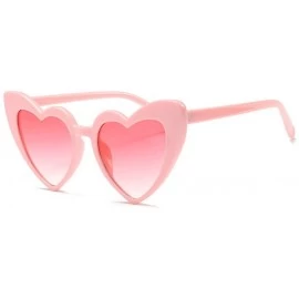 Oversized New Fashion Love Heart Sexy Shaped For Women Brand Designer Sunglasses UV400 - Pink - C9188LK38KE $10.85