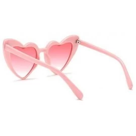 Oversized New Fashion Love Heart Sexy Shaped For Women Brand Designer Sunglasses UV400 - Pink - C9188LK38KE $10.85