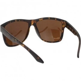 Oversized Mens Trendy Oversize Hipster Horn Rim Sporty Plastic Sunglasses - Tortoise Brown - C518Q96D9GI $10.95