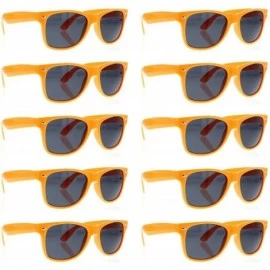 Wayfarer BULK WHOLESALE UNISEX 80'S RETRO STYLE BULK LOT PROMOTIONAL SUNGLASSES - 10 PACK - Orange - C718060KCCI $20.75