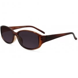 Square Stylish Full Reader Sunglasses - Brown - C011DNULF5F $33.80