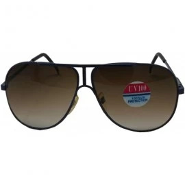 Aviator Vintage 70's and 80's Era Aviator Style Sunglasses for Men and Women - Blue - CR18YD072H5 $29.89
