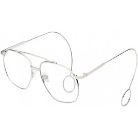 Sport Womens Sunglasses - Oversized Optical Sun Glasses Metal Frame Big Wear Earrings Shades - F - CU18DTUN6AI $10.70