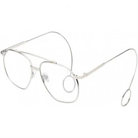 Sport Womens Sunglasses - Oversized Optical Sun Glasses Metal Frame Big Wear Earrings Shades - F - CU18DTUN6AI $19.16