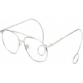 Sport Womens Sunglasses - Oversized Optical Sun Glasses Metal Frame Big Wear Earrings Shades - F - CU18DTUN6AI $10.70