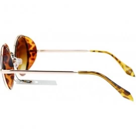 Round Circle Lens Steam Punk Wind Breaker Side Visor Round Retro Sunglasses - Tortoise - CA11X59F9CJ $13.13
