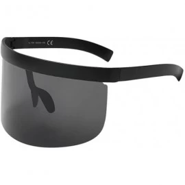 Oversized Unisex Polarized Aluminum Sunglasses Vintage Retro Oversized Frame Hat Eyewear Anti-peeping - A - CJ18NE06CYT $14.10