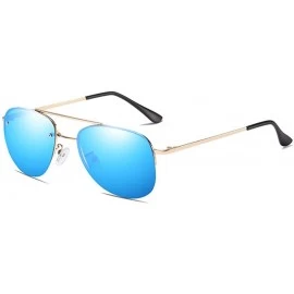 Aviator Sunglasses Men's Polarizing Sunglasses Classic Toad Lens Polarizing Sunglasses Driving - E - C118Q92ZDRU $56.01