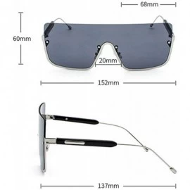 Square 2019 new fashion brand designer metal half frame frog mirror unisex trend sunglasses UV400 - Blue - CL18LWQZG7R $13.87