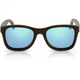 Rectangular Oct17 Bamboo Wood Wooden Polarized Lens Sunglasses Real Eyewear Sunglass Men Women - Silver - CP185SEXOTR $34.43