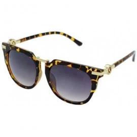 Square Square Horn Rimmed Cateye Sunglasses - Brown Tortoise & Gold Frame - CG185OC7YEY $19.14