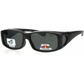 Rectangular Polarized Womens Geometric Pattern 60mm OTG Fit Over Sunglasses - Dark Red - C5185W2QI5H $23.66