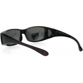 Rectangular Polarized Womens Geometric Pattern 60mm OTG Fit Over Sunglasses - Dark Red - C5185W2QI5H $15.78