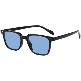 Square Polarized Moscot Sunglasses Glasses Through - Black1 - CF193WZNC9H $12.67
