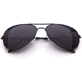 Goggle Ellipse Metal Frame Polarized Mirrored Sunglasses - Blue - C918WCMZA62 $14.48