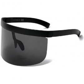 Square Fashion Oversized Mask Shape Shield Style Sunglasses - C - CZ18DXRGQOO $8.84