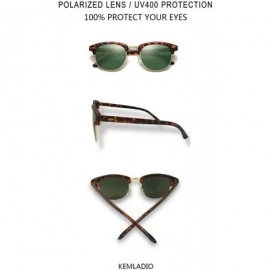 Semi-rimless Half Frame Polarized Sunglasses for Women and Men Driving Sun glasses 100% UV Blocking Retro Brand Sun Glasses -...