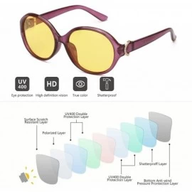 Square Oversized Night-driving Glasses for Women - Polarized Lens Stylish-Safety Nighttime/Rainy/Cloudy - CP18W6YUX4L $35.27