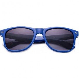 Wayfarer 80's Classic Blue Brothers Horn Rimmed Style Retro Colors Packs Vintage Retro Sunglasses (6 PACK) - 6 Pack- Blue - C...