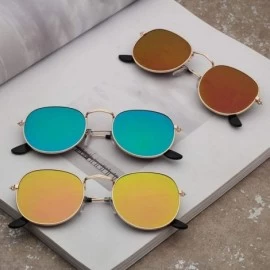 Goggle Fashion UV Protection Glasses Travel Goggles Metal Frame Outdoor Sunglasses Sunglasses - Gold Pink - C518RCNA3HL $8.46