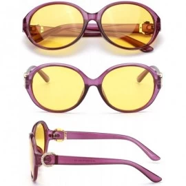 Square Oversized Night-driving Glasses for Women - Polarized Lens Stylish-Safety Nighttime/Rainy/Cloudy - CP18W6YUX4L $35.27