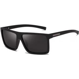 Oversized Men Sunglasses Polarized Flat Top Sunglasses Driving Sun Glasses - Sand Black - CE194OIM4SK $26.74