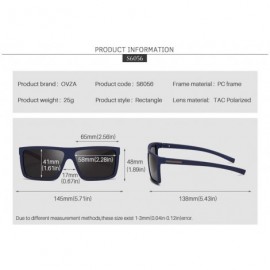 Oversized Men Sunglasses Polarized Flat Top Sunglasses Driving Sun Glasses - Sand Black - CE194OIM4SK $26.74