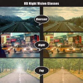 Square Oversized Night-driving Glasses for Women - Polarized Lens Stylish-Safety Nighttime/Rainy/Cloudy - CP18W6YUX4L $35.27