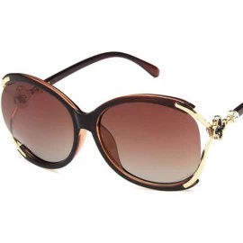Round Women Sunglasses Retro Gradient Brown Drive Holiday Round Polarized UV400 - Gradient Brown - CK18RLTHGD2 $8.55